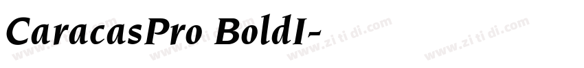 CaracasPro BoldI字体转换